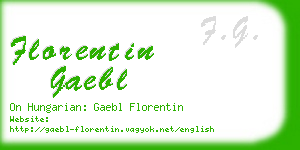 florentin gaebl business card